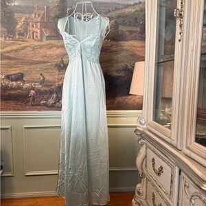 Vintage Olga Nightgown Sky Blue in Size Medium